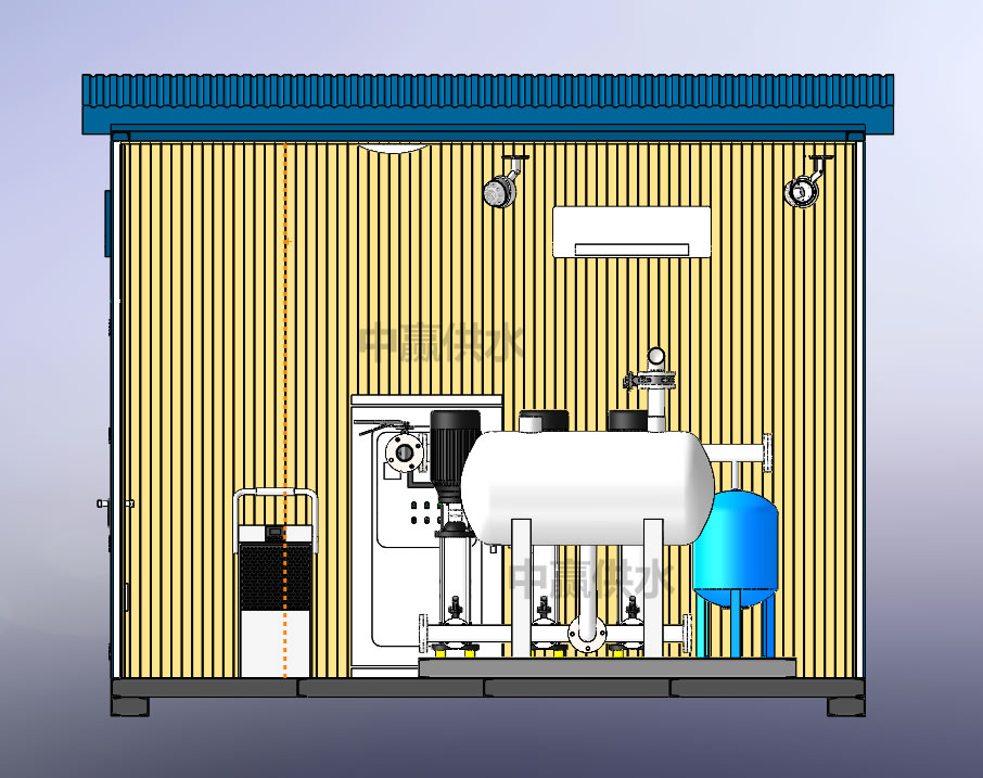 室外一体化智慧泵房采用三维仿真成型设计方案